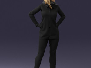 woman in black clothes 0159-1 3D Модель