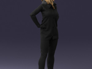 woman in black clothes 0159-1 3D Модель