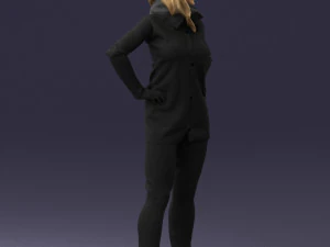 000493 Stylish Woman in Casual Outfit Realistic Female Character 3D Model