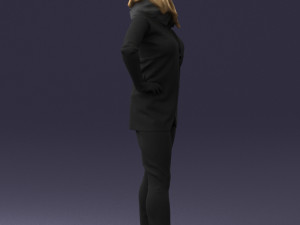 woman in black clothes 0159-1 3D Модель