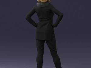 000493 Stylish Woman in Casual Outfit Realistic Female Character 3D Model