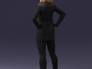 woman in black clothes 0159-1 3D Модель