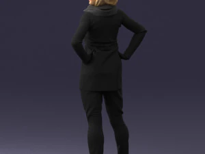 000493 Stylish Woman in Casual Outfit Realistic Female Character 3D Model