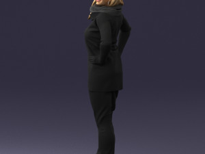 woman in black clothes 0159-1 3D Модель
