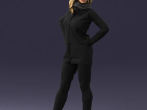 000493 Stylish Woman in Casual Outfit Realistic Female Character 3D Model