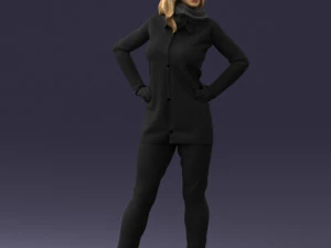 000493 Stylish Woman in Casual Outfit Realistic Female Character 3D Model