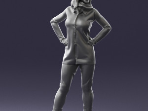 woman in black clothes 0159-1 3D Модель