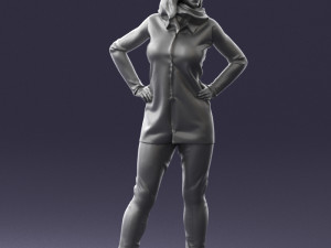 woman in black clothes 0159-1 3D Модель