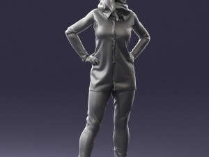 woman in black clothes 0159-1 3D Модель