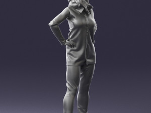 woman in black clothes 0159-1 3D Модель