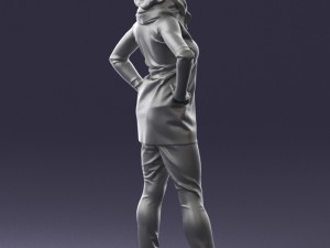 woman in black clothes 0159-1 3D Модель