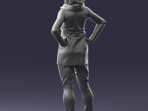 woman in black clothes 0159-1 3D Модель