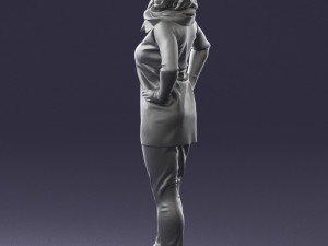 woman in black clothes 0159-1 3D Модель