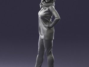 woman in black clothes 0159-1 3D Модель
