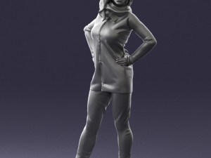 woman in black clothes 0159-1 3D Модель