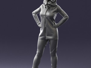 woman in black clothes 0159-1 3D Модель