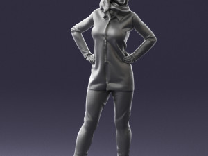 woman in black clothes 0159-1 3D Модель