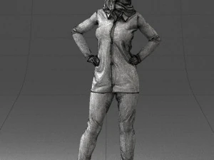 000493 Stylish Woman in Casual Outfit Realistic Female Character 3D Model