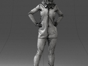woman in black clothes 0159-1 3D Модель