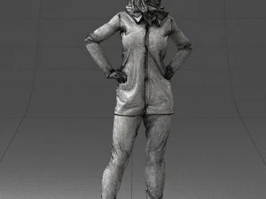 000493 Stylish Woman in Casual Outfit Realistic Female Character 3D Model