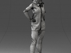 woman in black clothes 0159-1 3D Модель