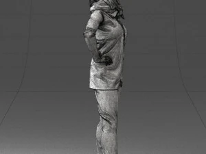 000493 Stylish Woman in Casual Outfit Realistic Female Character 3D Model