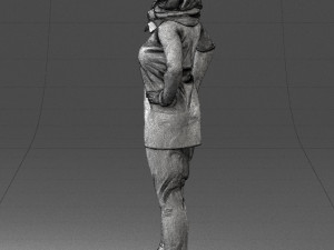 woman in black clothes 0159-1 3D Модель