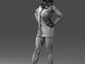 woman in black clothes 0159-1 3D Модель