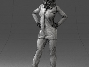 woman in black clothes 0159-1 3D Модель