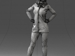 woman in black clothes 0159-1 3D Модель