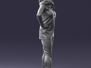 woman in black clothes 0159-1 3d print ready Modelo de impresión 3D