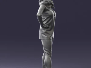 000493 Stylish Woman in Casual Outfit Realistic Female Character 3d print ready 3D Print Model
