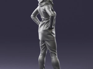 000493 Stylish Woman in Casual Outfit Realistic Female Character 3d print ready 3D Print Model