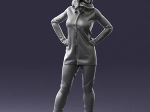 000493 Stylish Woman in Casual Outfit Realistic Female Character 3d print ready 3D Print Model
