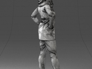 woman in black clothes 0159-1 3d print ready Modelo de impresión 3D