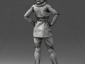 000493 Stylish Woman in Casual Outfit Realistic Female Character 3d print ready 3D Print Model