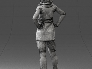 woman in black clothes 0159-1 3d print ready Modelo de impresión 3D