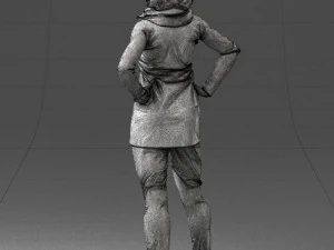 000493 Stylish Woman in Casual Outfit Realistic Female Character 3d print ready 3D Print Model