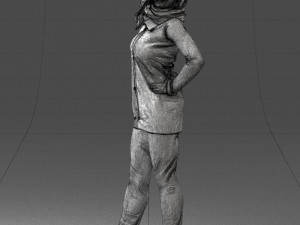 woman in black clothes 0159-1 3d print ready Modelo de impresión 3D