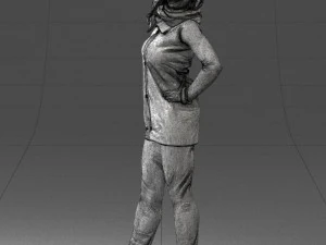 000493 Stylish Woman in Casual Outfit Realistic Female Character 3d print ready 3D Print Model