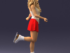 ice skating woman 0159-3 3d print ready 3D 打印模型