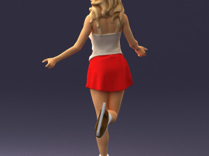 ice skating woman 0159-3 3d print ready 3D 打印模型