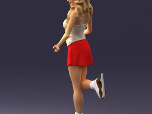 ice skating woman 0159-3 3d print ready 3D 打印模型