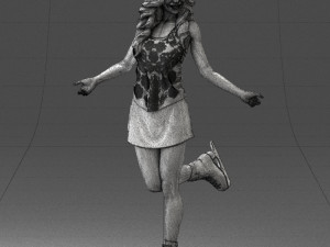ice skating woman 0159-3 3d print ready 3D 打印模型