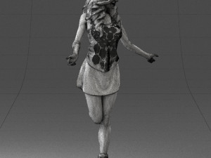 ice skating woman 0159-3 3d print ready 3D 打印模型