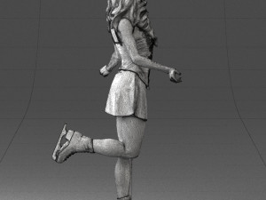 ice skating woman 0159-3 3d print ready 3D 打印模型