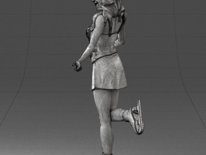 ice skating woman 0159-3 3d print ready 3D 打印模型