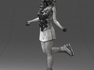ice skating woman 0159-3 3d print ready 3D 打印模型