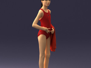girl in swimsuit 0161 Model 3D