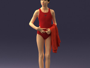 girl in swimsuit 0161 3d print ready Modello di stampa 3D